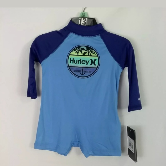 Hurley Swim Hurley Infant Baby One Piece Swimsuit Rashguard Up